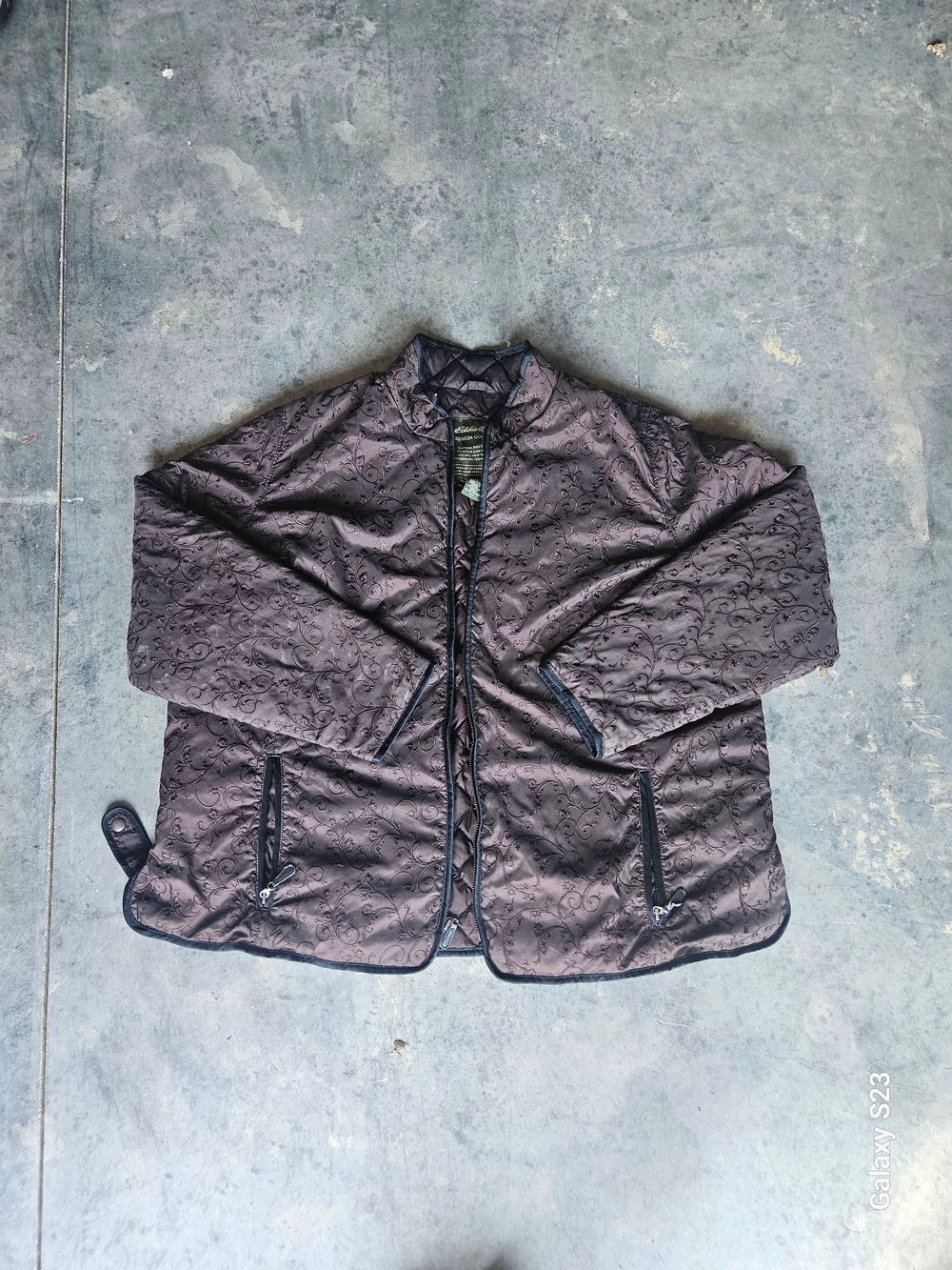 Eddie Bauer Quilted Chocolate Brown Lightweight Jacket